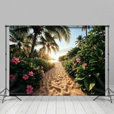 Aperturee - Aperturee Floral Hawaii Plants Beach Summer Holiday Backdrop